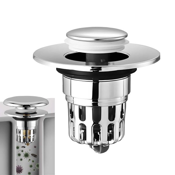 Bathroom Sink Plug Pop-Up Drain Filter Bathroom Sink Plug Pop-Up Drain Filter