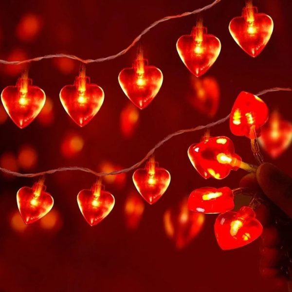 Battery Operated Heart String Lights for Valentine’s Day