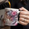 Be Pretty, Strong, Brave, Kind Mug With Flowers And Butterfly - Personalized Custom Coffee Mug - GDT206_MG Be Pretty, Strong, Brave, Kind Mug With Flowers And Butterfly - Personalized Custom Coffee Mug - GDT206_MG