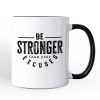 Be Stronger Than Your Excuses Personalized Mug, Motivational Gym Workout Fitness Gift with Custom Name Be Stronger Than Your Excuses Personalized Mug, Motivational Gym Workout Fitness Gift with Custom Name