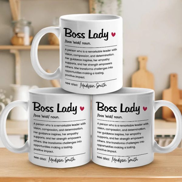 Be The Boss Lady Who Makes A Difference - Coworker Personalized Custom Mug - Christmas Gift, Gift For Coworkers, Work Friends, Colleagues Be The Boss Lady Who Makes A Difference - Coworker Personalized Custom Mug - Christmas Gift, Gift For Coworkers, Work Friends, Colleagues