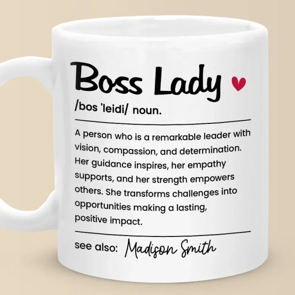 Be The Boss Lady Who Makes A Difference - Coworker Personalized Custom Mug - Christmas Gift, Gift For Coworkers, Work Friends, Colleagues Be The Boss Lady Who Makes A Difference - Coworker Personalized Custom Mug - Christmas Gift, Gift For Coworkers, Work Friends, Colleagues