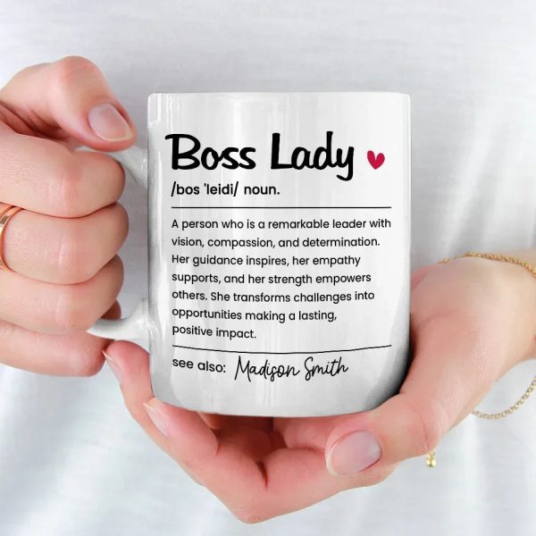 Be The Boss Lady Who Makes A Difference - Coworker Personalized Custom Mug - Christmas Gift, Gift For Coworkers, Work Friends, Colleagues Be The Boss Lady Who Makes A Difference - Coworker Personalized Custom Mug - Christmas Gift, Gift For Coworkers, Work Friends, Colleagues