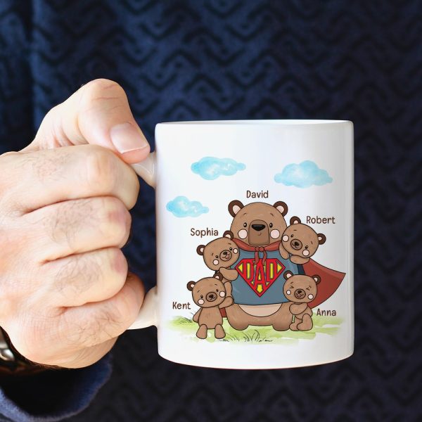 Bear Dad DR-WHM-03NAQN250423HA Personalized Coffee Mug Bear Dad DR-WHM-03NAQN250423HA Personalized Coffee Mug