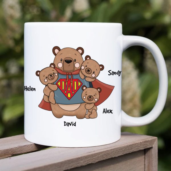 Bear Dad Personalized Coffee Mug 05nahn250423ha Bear Dad Personalized Coffee Mug 05nahn250423ha