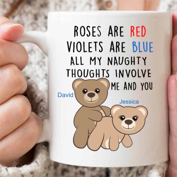Bears Roses Are Red Violets Are Blue Custom Mug Bears Roses Are Red Violets Are Blue Custom Mug