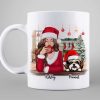 Beautiful Dog Mom With Peeking Dogs Christmas Personalized Mug Beautiful Dog Mom With Peeking Dogs Christmas Personalized Mug
