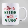 Beautiful Dog Mom With Peeking Dogs Christmas Personalized Mug Beautiful Dog Mom With Peeking Dogs Christmas Personalized Mug