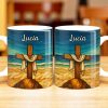 Beautifully Illustrated Cross Draped With Cloth - Personalized Custom Coffee Mug - FTH058_MG Beautifully Illustrated Cross Draped With Cloth - Personalized Custom Coffee Mug - FTH058_MG