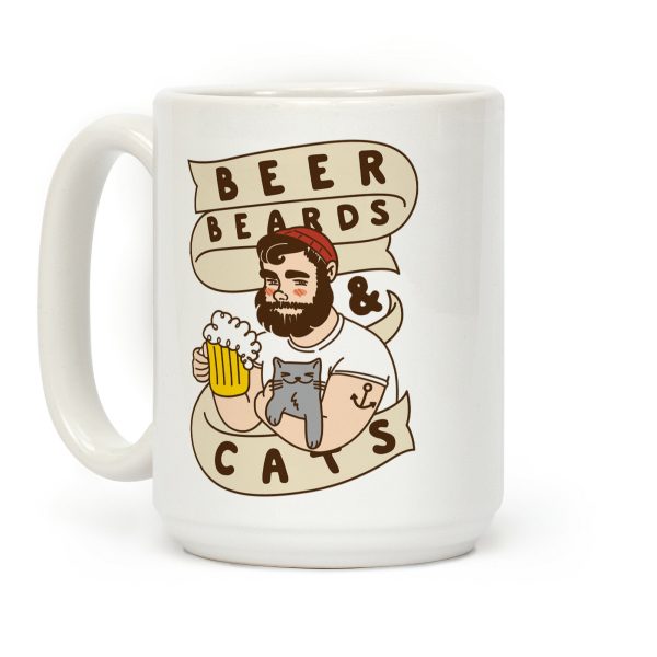 Beer, Beards and Cats Coffee Mug Beer, Beards and Cats Coffee Mug