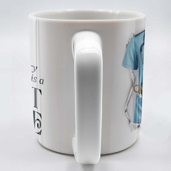 Behind Every Good Doctor Is A Great Nurse, Nurse Cap and Mask - Personalized Custom Coffee Mug - NUR010_MG Behind Every Good Doctor Is A Great Nurse, Nurse Cap and Mask - Personalized Custom Coffee Mug - NUR010_MG