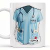 Behind Every Good Doctor Is A Great Nurse, Nurse Cap and Mask - Personalized Custom Coffee Mug - NUR010_MG Behind Every Good Doctor Is A Great Nurse, Nurse Cap and Mask - Personalized Custom Coffee Mug - NUR010_MG