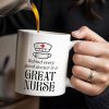 Behind Every Good Doctor Is A Great Nurse, Nurse Cap and Mask - Personalized Custom Coffee Mug - NUR010_MG Behind Every Good Doctor Is A Great Nurse, Nurse Cap and Mask - Personalized Custom Coffee Mug - NUR010_MG