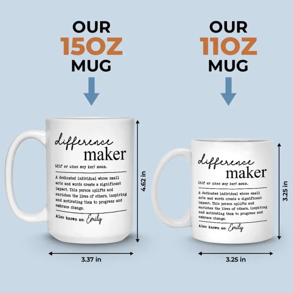 Being A Difference Maker, One Moment At A Time - Friend Personalized Custom Mug - Christmas Gift For Best Friends, Sisters, Family Members, Coworkers Being A Difference Maker, One Moment At A Time - Friend Personalized Custom Mug - Christmas Gift For Best Friends, Sisters, Family Members, Coworkers