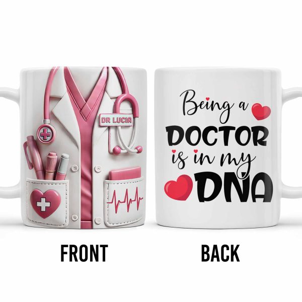 Being A Doctor Is In My DNA, Doctor's Coat and Heart - Personalized Custom Coffee Mug - DOC022_MG Being A Doctor Is In My DNA, Doctor's Coat and Heart - Personalized Custom Coffee Mug - DOC022_MG