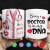 Being A Doctor Is In My DNA, Doctor's Coat and Heart - Personalized Custom Coffee Mug - DOC022_MG Being A Doctor Is In My DNA, Doctor's Coat and Heart - Personalized Custom Coffee Mug - DOC022_MG
