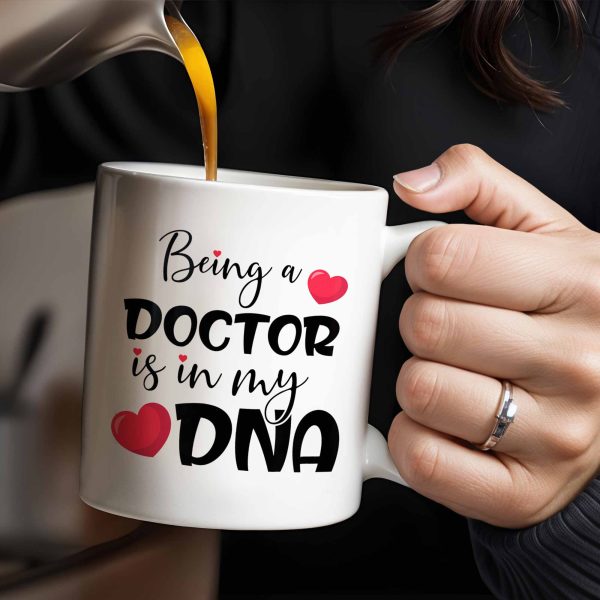 Being A Doctor Is In My DNA, Doctor's Coat and Heart - Personalized Custom Coffee Mug - DOC022_MG Being A Doctor Is In My DNA, Doctor's Coat and Heart - Personalized Custom Coffee Mug - DOC022_MG