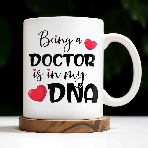 Being A Doctor Is In My DNA, Doctor's Coat and Heart - Personalized Custom Coffee Mug - DOC022_MG Being A Doctor Is In My DNA, Doctor's Coat and Heart - Personalized Custom Coffee Mug - DOC022_MG
