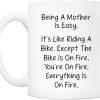 Being a Mother Is Easy Everything Is on Fire Coffee Mug Funny Gift for Mom from Daughter Son Kids Being a Mother Is Easy Everything Is on Fire Coffee Mug Funny Gift for Mom from Daughter Son Kids