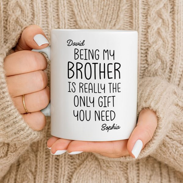 Being My Brother Is Really The Only Gift You Need - Personalized Custom Coffee Mug - BRT001_MG Being My Brother Is Really The Only Gift You Need - Personalized Custom Coffee Mug - BRT001_MG