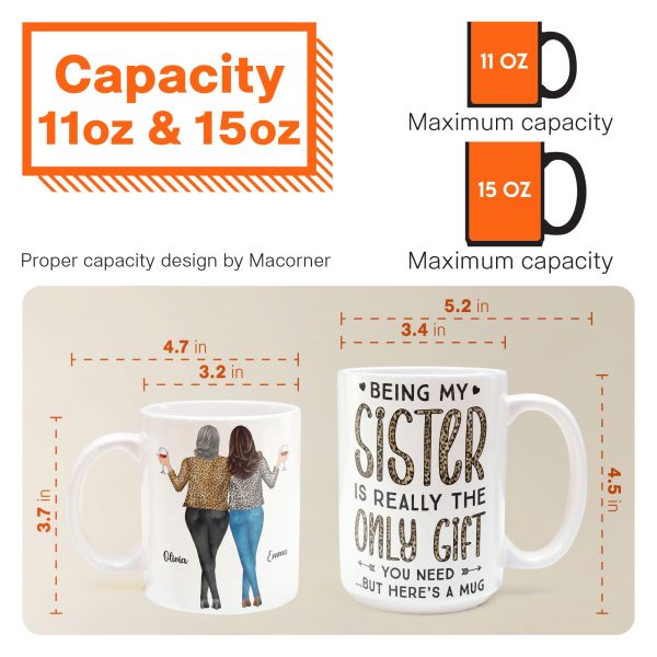 Being My Sister Is Really The Only Gift You Need - Personalized Mug - Christmas, Birthday Gift For Sister Being My Sister Is Really The Only Gift You Need - Personalized Mug - Christmas, Birthday Gift For Sister
