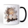 Believe Santa Cheetah Leopard Personalized Mug, Retro Christmas Gift with Custom Name Believe Santa Cheetah Leopard Personalized Mug, Retro Christmas Gift with Custom Name