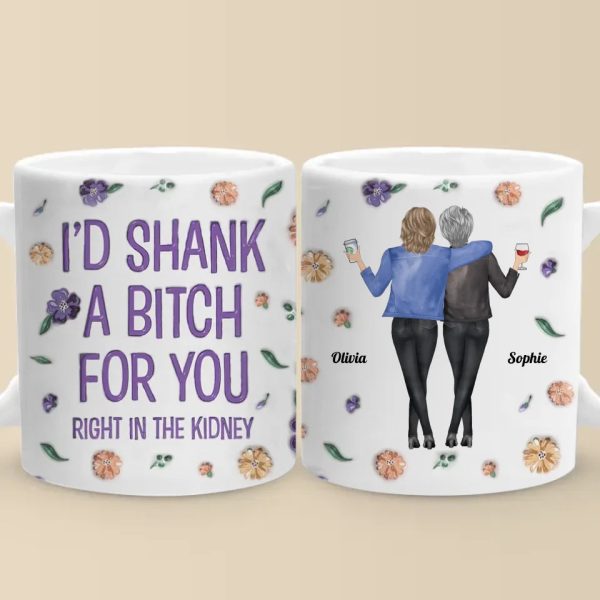 Besides Chocolate, You're My Favorite - Bestie Personalized Custom 3D Inflated Effect Printed Mug - Gift For Best Friends, BFF, Sisters