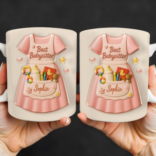 Best Babysitter With Children's Toys And Dress Design - Personalized Custom Coffee Mug - JBS001_MG Best Babysitter With Children's Toys And Dress Design - Personalized Custom Coffee Mug - JBS001_MG
