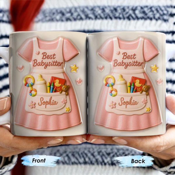 Best Babysitter With Children's Toys And Dress Design - Personalized Custom Coffee Mug - JBS001_MG Best Babysitter With Children's Toys And Dress Design - Personalized Custom Coffee Mug - JBS001_MG