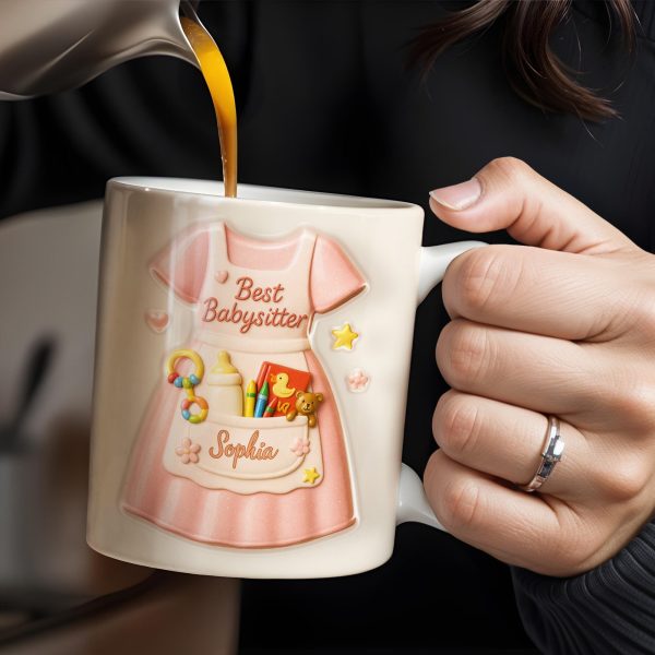 Best Babysitter With Children's Toys And Dress Design - Personalized Custom Coffee Mug - JBS001_MG Best Babysitter With Children's Toys And Dress Design - Personalized Custom Coffee Mug - JBS001_MG