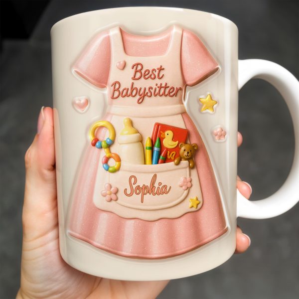 Best Babysitter With Children's Toys And Dress Design - Personalized Custom Coffee Mug - JBS001_MG Best Babysitter With Children's Toys And Dress Design - Personalized Custom Coffee Mug - JBS001_MG