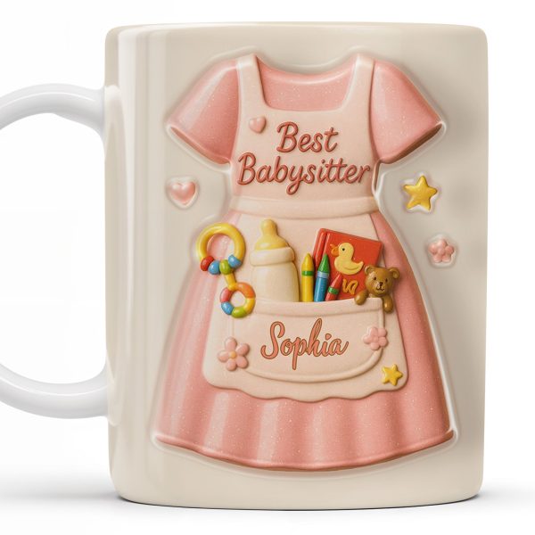 Best Babysitter With Children's Toys And Dress Design - Personalized Custom Coffee Mug - JBS001_MG Best Babysitter With Children's Toys And Dress Design - Personalized Custom Coffee Mug - JBS001_MG
