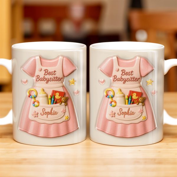 Best Babysitter With Children's Toys And Dress Design - Personalized Custom Coffee Mug - JBS001_MG Best Babysitter With Children's Toys And Dress Design - Personalized Custom Coffee Mug - JBS001_MG