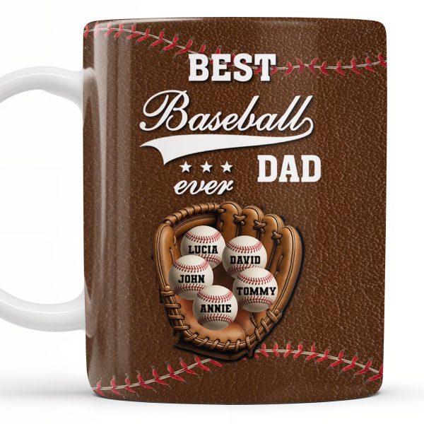 Best Baseball Dad Ever, Baseball and Glove - Personalized Custom Coffee Mug - DAD215_MG Best Baseball Dad Ever, Baseball and Glove - Personalized Custom Coffee Mug - DAD215_MG