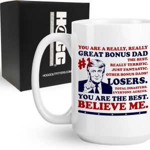 Best Bonus Dad Ever Coffee Mug Funny Gift for Stepdad Father in Law Birthday Christmas Gift Idea