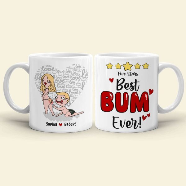 Best Bum Ever, Personalized Couple Mug, Gift For Couple Best Bum Ever, Personalized Couple Mug, Gift For Couple