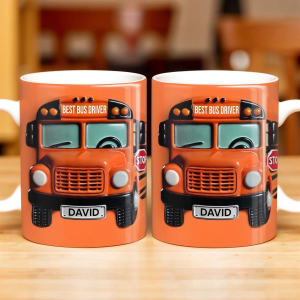 Best Bus Driver Appreciation Gift - Personalized Custom Coffee Mug - BUS001_MG