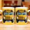 Best Bus Driver, School Bus And Stop Sign - Personalized Custom Coffee Mug - FAM322_MG
