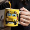 Best Bus Driver, School Bus And Stop Sign - Personalized Custom Coffee Mug - FAM322_MG