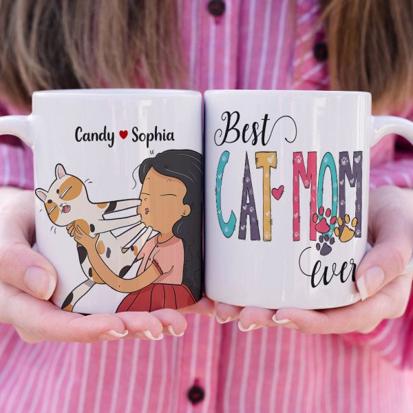 Best Cat Mom Ever Personalize Mug, Gift For Cat Lovers, Funny Cat Mom Mug Best Cat Mom Ever Personalize Mug, Gift For Cat Lovers, Funny Cat Mom Mug