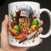 Best Chef Ever With Chef Hat And Vegetables - Personalized Custom Coffee Mug - JBS071_MG Best Chef Ever With Chef Hat And Vegetables - Personalized Custom Coffee Mug - JBS071_MG