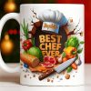 Best Chef Ever With Chef Hat And Vegetables - Personalized Custom Coffee Mug - JBS071_MG Best Chef Ever With Chef Hat And Vegetables - Personalized Custom Coffee Mug - JBS071_MG