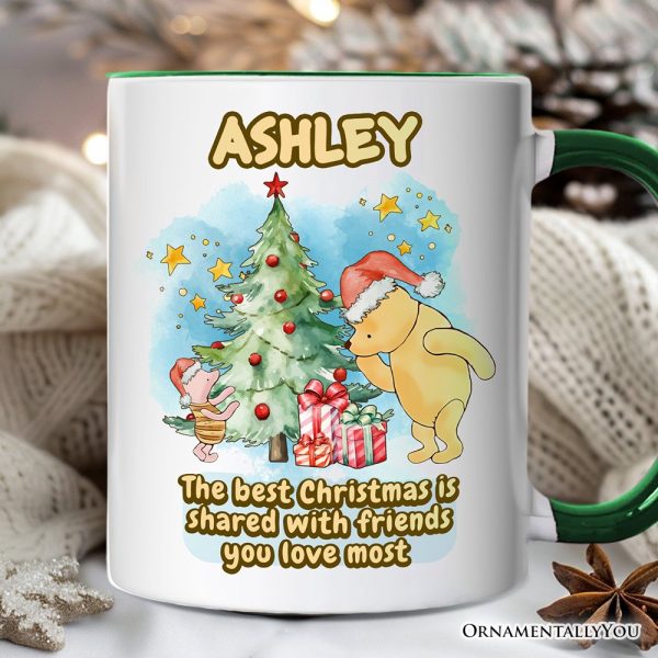 Best Christmas with Pooh Bear's Personalized Mug, Heartwarming Holiday Gift with Custom Name Best Christmas with Pooh Bear's Personalized Mug, Heartwarming Holiday Gift with Custom Name
