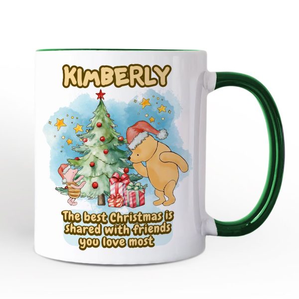 Best Christmas with Pooh Bear's Personalized Mug, Heartwarming Holiday Gift with Custom Name Best Christmas with Pooh Bear's Personalized Mug, Heartwarming Holiday Gift with Custom Name