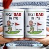 Best Dad By Par, Golf And Flag - Personalized Custom Coffee Mug - DAD257_MG Best Dad By Par, Golf And Flag - Personalized Custom Coffee Mug - DAD257_MG