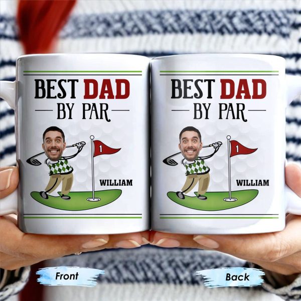 Best Dad By Par, Golf And Flag - Personalized Custom Coffee Mug - DAD257_MG Best Dad By Par, Golf And Flag - Personalized Custom Coffee Mug - DAD257_MG