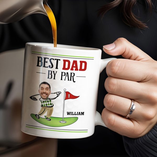 Best Dad By Par, Golf And Flag - Personalized Custom Coffee Mug - DAD257_MG Best Dad By Par, Golf And Flag - Personalized Custom Coffee Mug - DAD257_MG