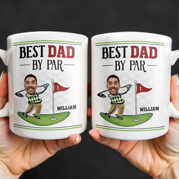 Best Dad By Par, Golf And Flag - Personalized Custom Coffee Mug - DAD257_MG Best Dad By Par, Golf And Flag - Personalized Custom Coffee Mug - DAD257_MG