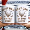 Best Dad By Par, Golf Ball and Golf Clubs - Personalized Custom Coffee Mug - GOLF003_MG