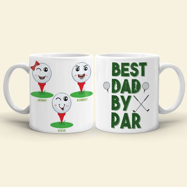 Best Dad By Par Personalized MUg, Gift For Father's Day